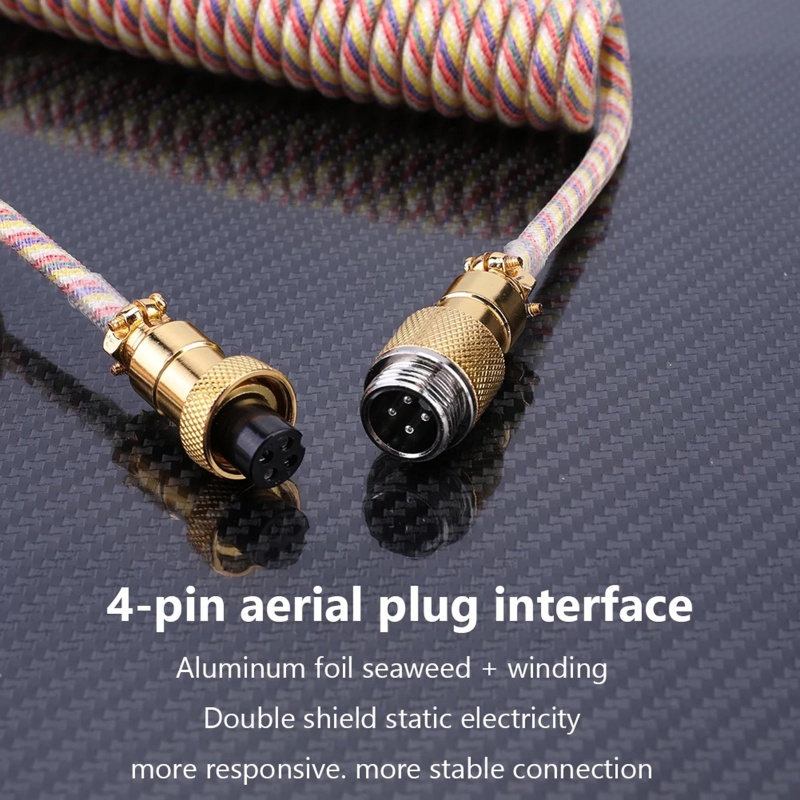 Dây Cáp Lò Xo Nối Bàn Phím Cơ USB Type C