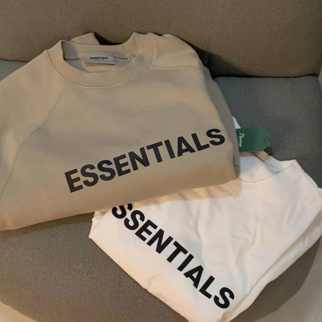 Áo sweater áo nỉ essentials form rộng chất nỉ bông dày