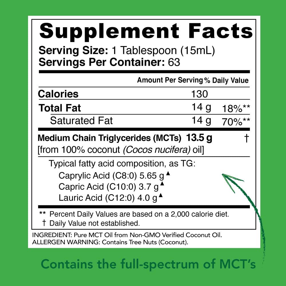 Dầu dừa MCT Oil chuyển hóa chất béo Medium Chain Triglycerides dạng lỏng và dạng bột [Hàng Mỹ]