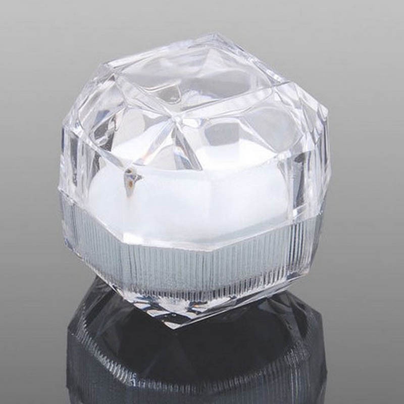 Bộ 5 Hộp Đựng Trang Sức Trong Suốt Hình Kim Cương
