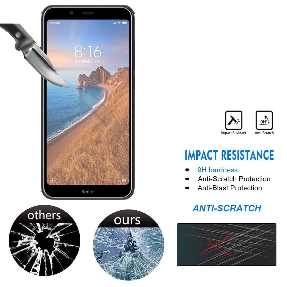 Kính Cường Lực Full Màn 9D Cho Xiaomi Redmi 7A - Đen