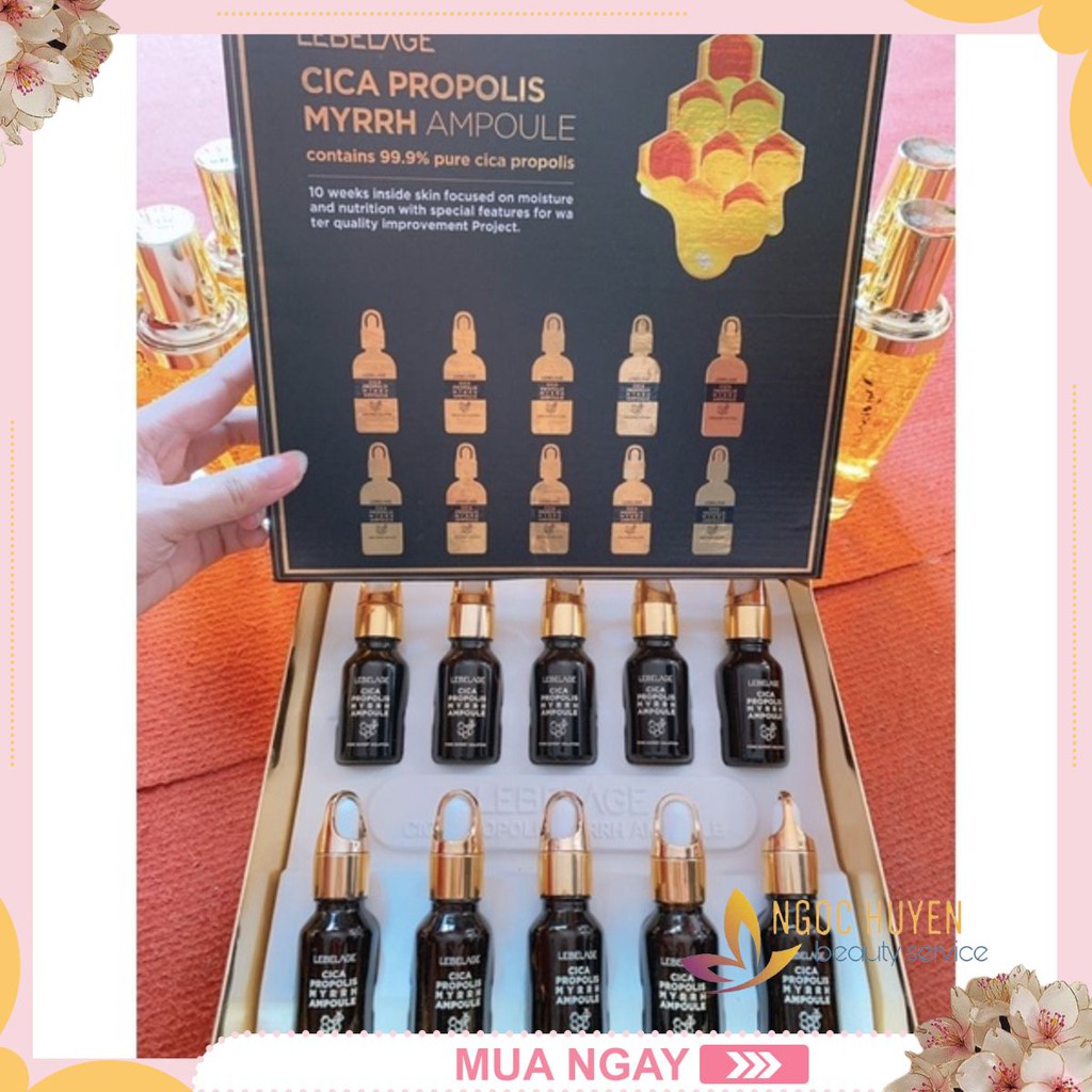 Tế bào gốc mụn thâm nám lỗ chân lông keo ong Chúa Lebelage Cica Propolis Myrrh Ampoule ✅