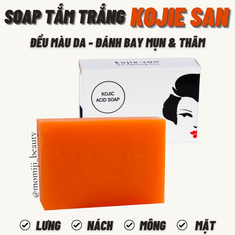 Soap tắm trắng da khử thâm cơ thể Kojie San chính hãng