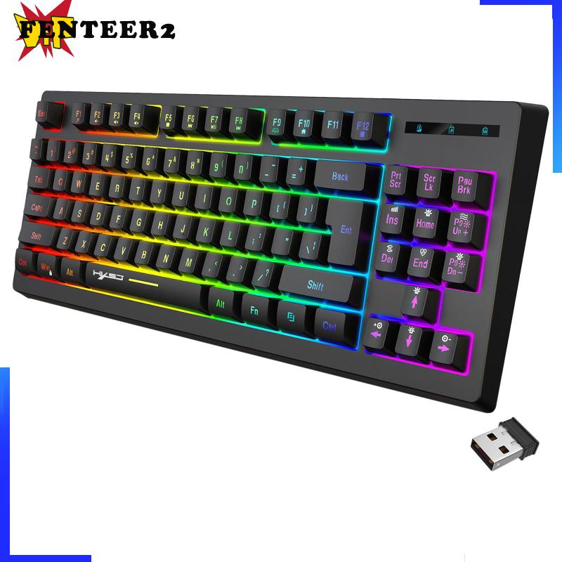 Bàn PhíM Cơ Không Dây 87 Phím 2.4G, TíCh HợP ĐèN NềN RGB