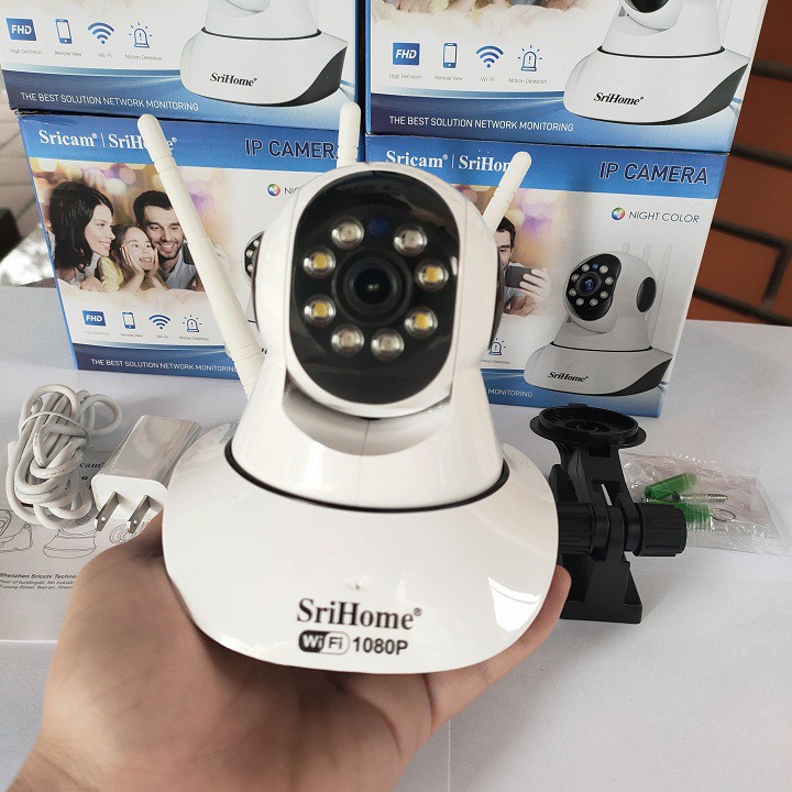 [RẺ NHẤT SÀN] CAMERA 3 RÂU SRIHOME SP029 8LED 2.0Mpx FHD 1080P KHÔNG DÂY - CÓ MÀU BAN ĐÊM | BigBuy360 - bigbuy360.vn
