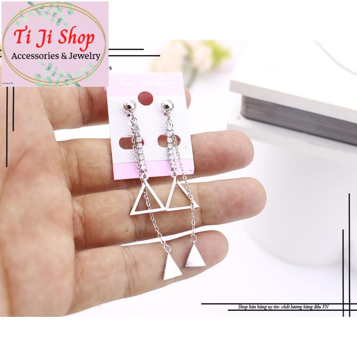BÔNG TAI NỮ INOX TÒN TEN THỜI TRANG HÀN QUỐC sáng, đẹp, không đen