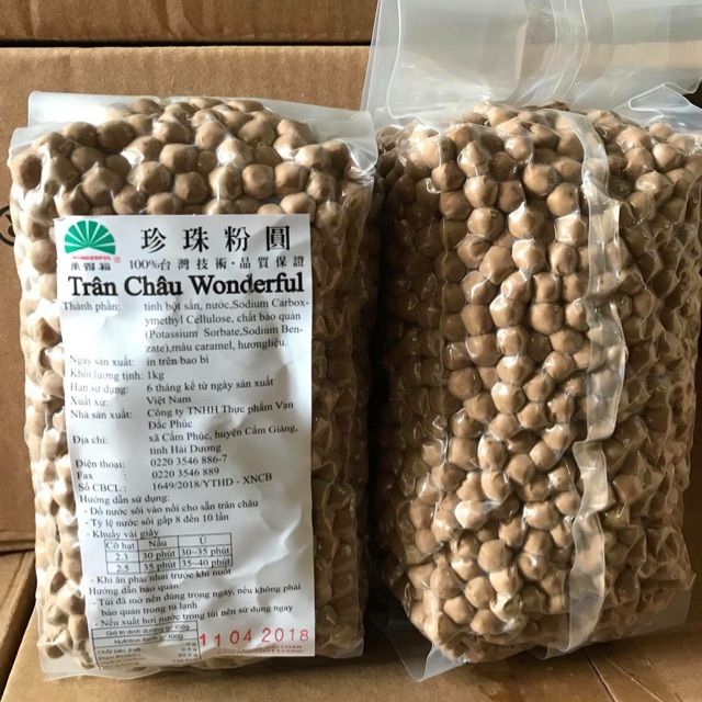 Trân châu đen caramel Wonderful gói 1kg