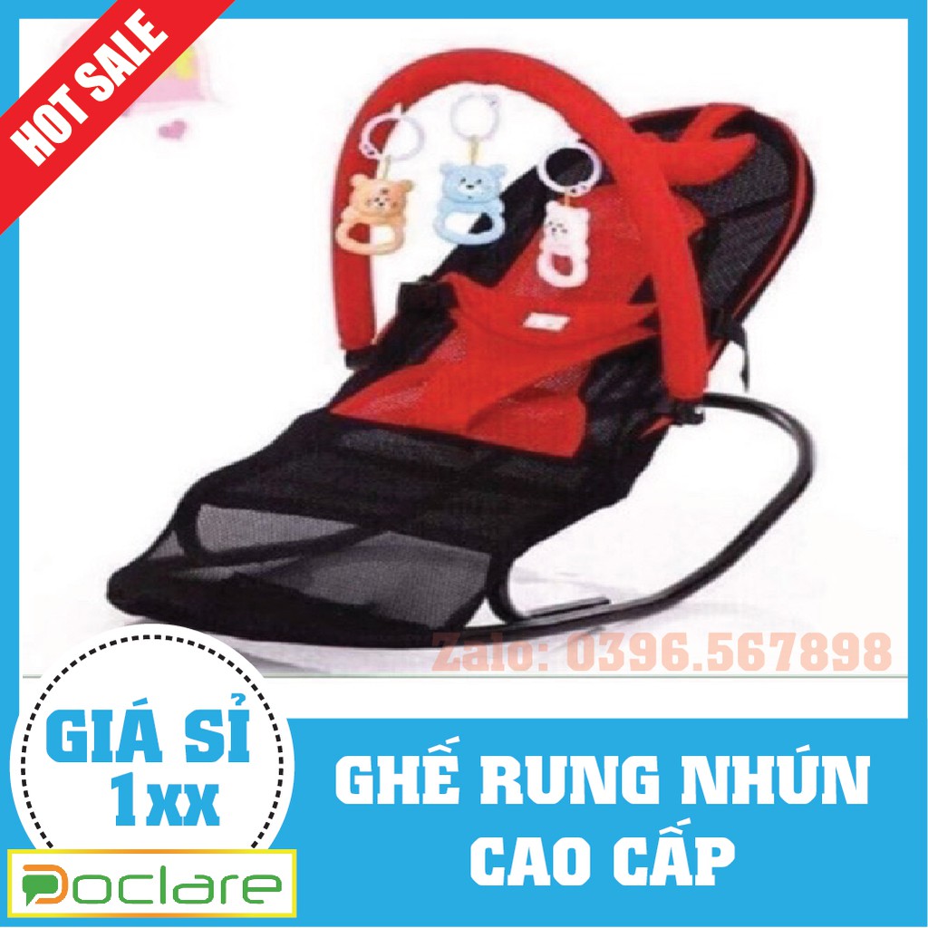 GHẾ RUNG NHÚN CAO CẤP CÓ THANH TREO ĐỒ CHƠI CHO BÉ - RẺ VÔ ĐỊCH