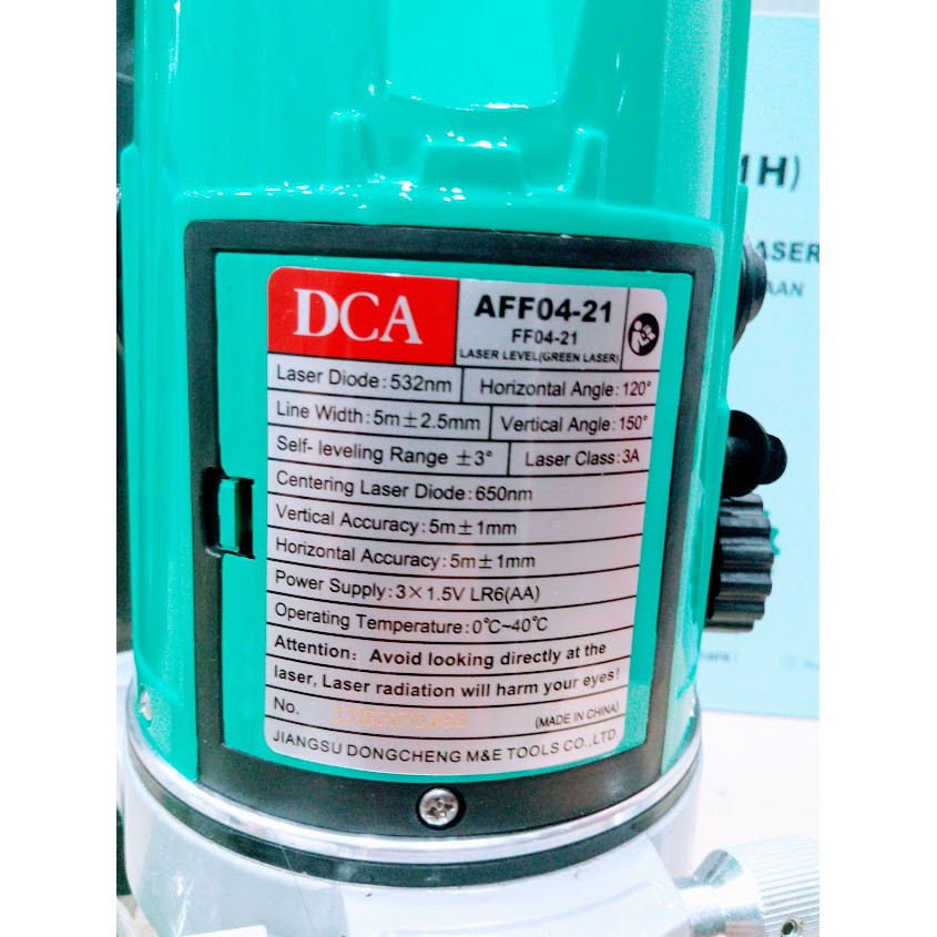 Máy cân mực laser 3 tia màu xanh DCA AFF04-21