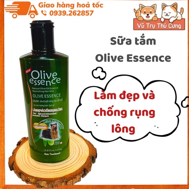 [Mã 44FMCGSALE1 giảm 10% đơn 250K] Sữa tắm chó mèo Olive Essence 450ml