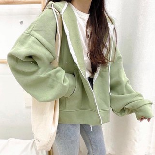 Áo khoác zip trơn form lửng