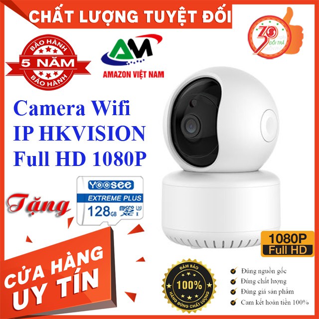 [Tặng thẻ nhớ 128GB] Camera IP Wifi HKVISION thông minh xoay 360 độ X20RJ FullHD 1080P đàm thoại 2 chiều