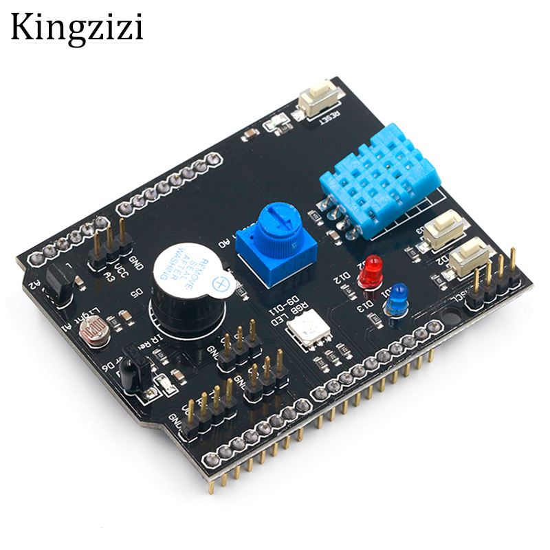 Bảng Mạch Cảm Biến Nhiệt Độ Độ Ẩm Dht11 Lm35 Cho Arduino Uno R3 Rgb Led IR Receiver Buzzer I2C