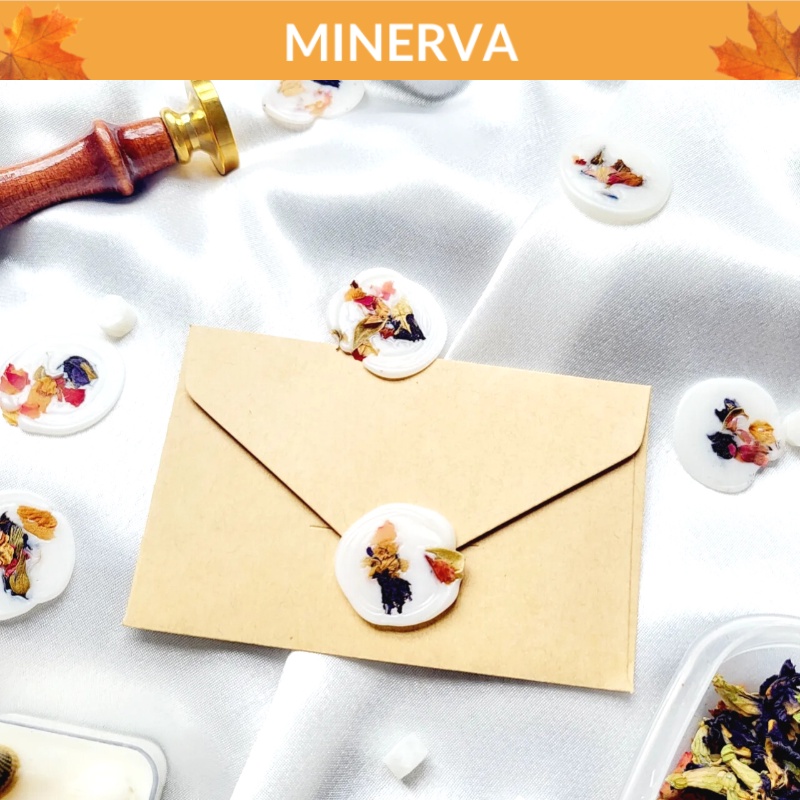 [wax seal] Set 5 Con dấu niêm phong ép hoa khô niêm phong bì thư , quà tặng , thiệp mời