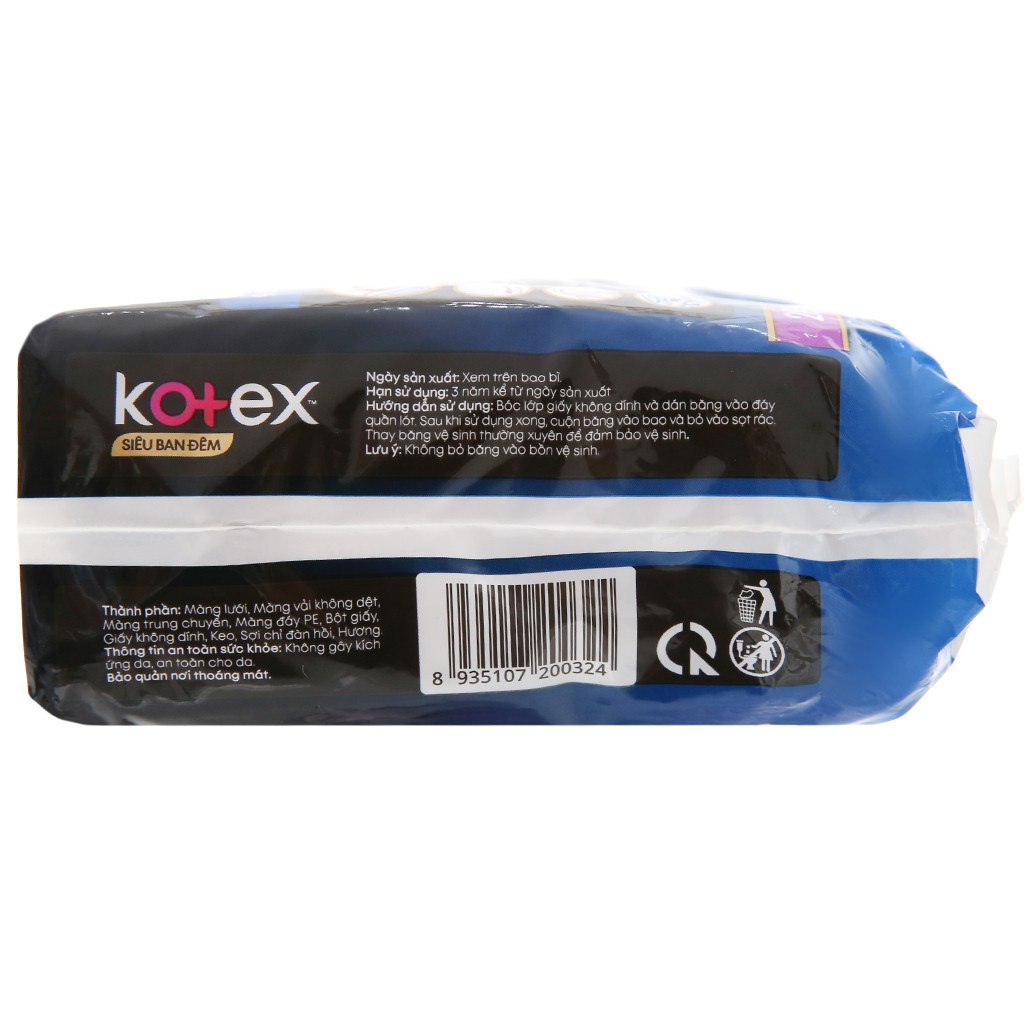 Băng vệ sinh ban đêm Kotex Style chống tràn 4 miếng 28cm