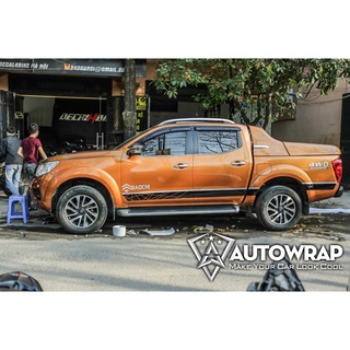 Tem họa tiết xe Navara Break - Tem họa tiết ô tô Nissan, tem dán sườn xe thể thao