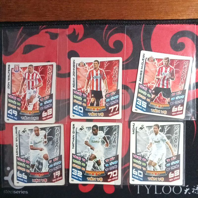 Thẻ Cầu Thủ Bóng Đá Poca Match Attax Mùa Giải 2012-2013 Cũ