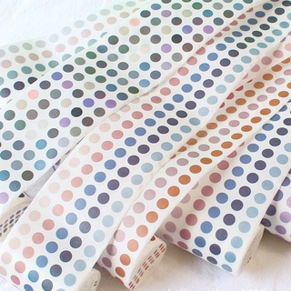 Cuộn Miếng Dán Sticker Washi Chấm tròn  Basic Trang Trí Bullet Journal, Nhật Ký, DIY Sổ Vở , Dán Postcard trang trí