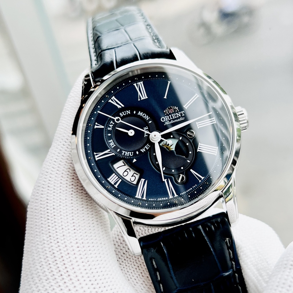 Đồng hồ nam dây da Orient Sun and Moon Gen 3 RA-AK0007S10B