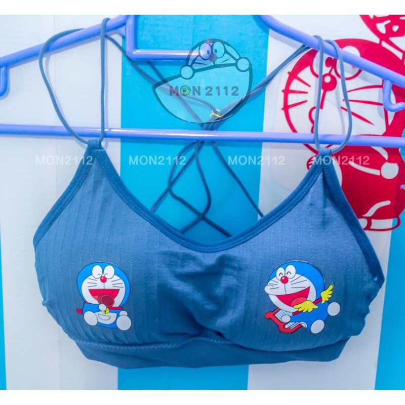 ÁO LÓT THỂ THAO FREESIZE 40-60KG BRA KHÔNG GỌNG DÂY ĐAN CHÉO DORAEMON DOREMON | BigBuy360 - bigbuy360.vn