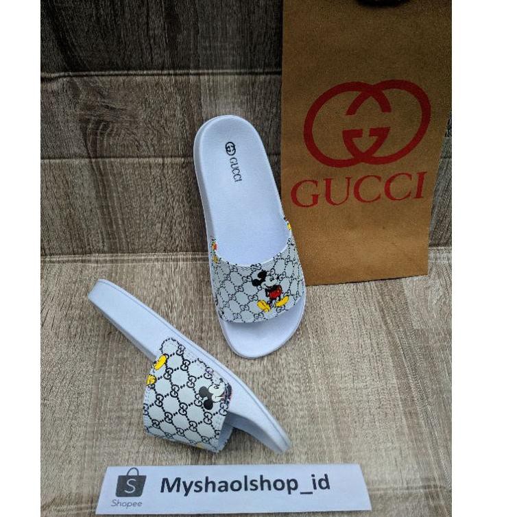 Dép Xỏ Ngón In Hình Chuột Mickey Gucci Murahwow164 Size 36-43 Thời Trang Cho Nam Nữ