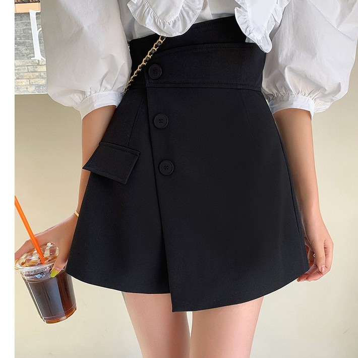 Quần Short Nữ Giả Váy Cạp Cao 3 Khuy Fullsize - Chân váy chữ A  ngắn chất tuyết mưa CV434 SUTANO | BigBuy360 - bigbuy360.vn