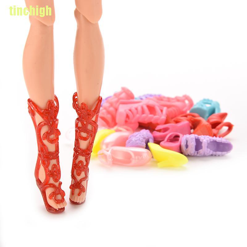 Set 12 Đôi Giày Búp Bê Nhiều Màu Sắc Dễ Thương Xinh Xắn Cho Bé