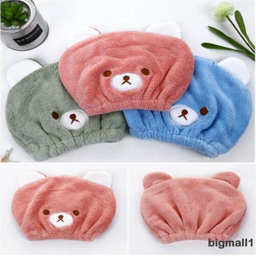 Mũ tắm turban nhanh khô kiểu dáng thêu hình hoạt hình xinh xắn cho bé