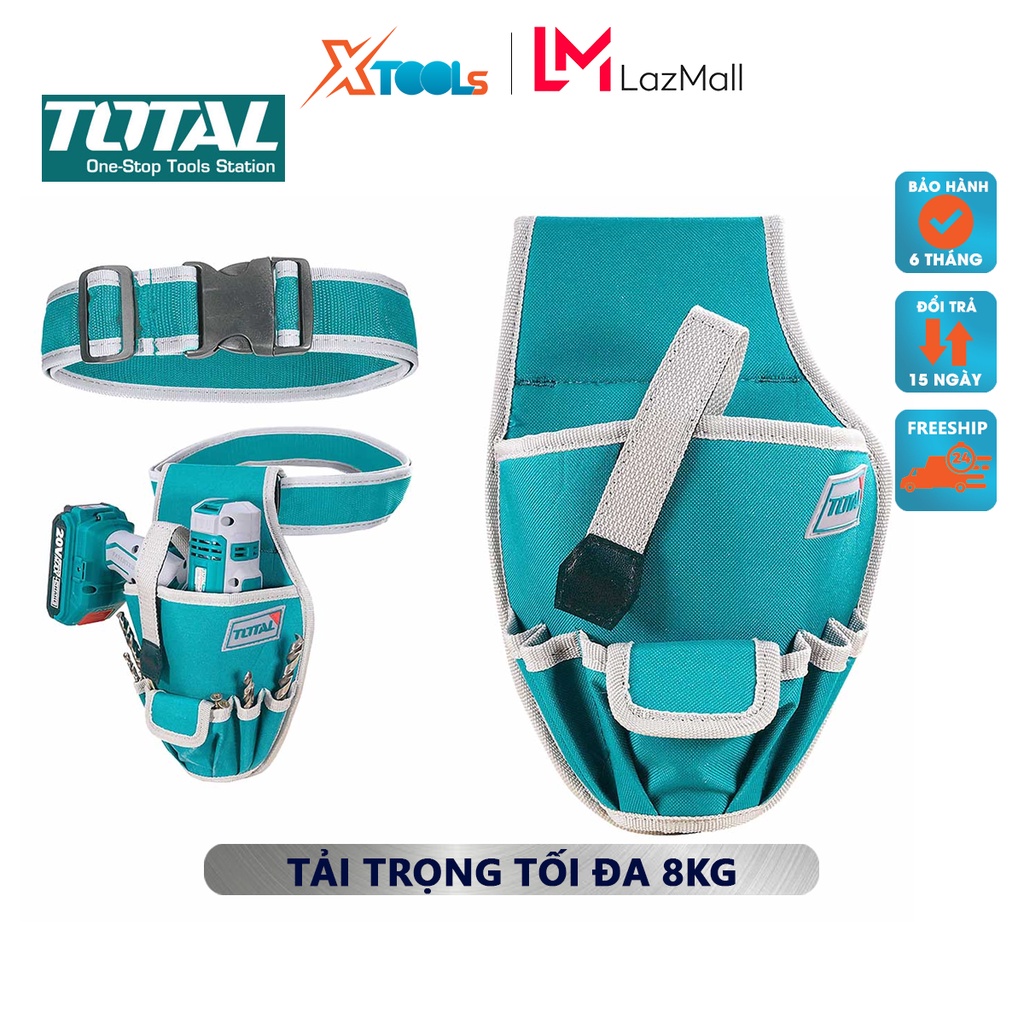 Túi đựng đồ nghề TOTAL THT16P3011 | giỏ đựng công cụ kích thước L290 × W190mm chất liệu polyeste 600D tải trọng tối đa 8