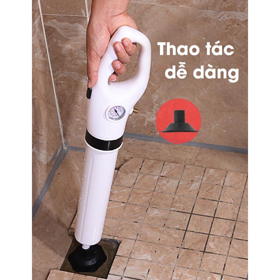 [FreeShip] Súng Thông Tắc Bồn Cầu, Bồn Rửa, Cống Thoát Sàn, Bằng Khí Nén Hơi, Đa Năng, Áp Lực 8kg | Hàng Chính Hãng