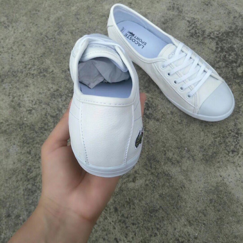 Giày da đế bệt thời trang nữ lacoste