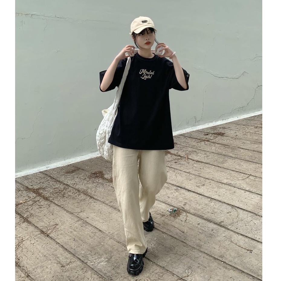 Áo Thun MENTAL® Thêu /Basic/ Oversize Tee