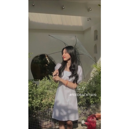 Váy cổ vuông ly ngực Tia19. Đầm ulzzang dáng xoè rớt vai ( Ảnh thật) | BigBuy360 - bigbuy360.vn