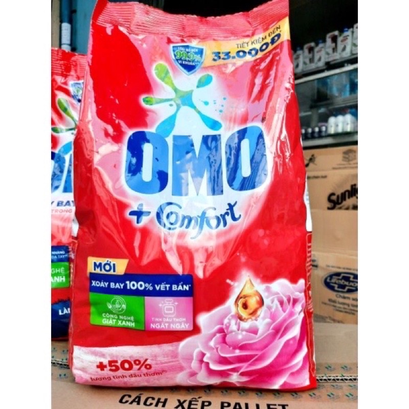 Bột Giặt OMO túi 2,7kg/3kg đánh bay vết bẩn
