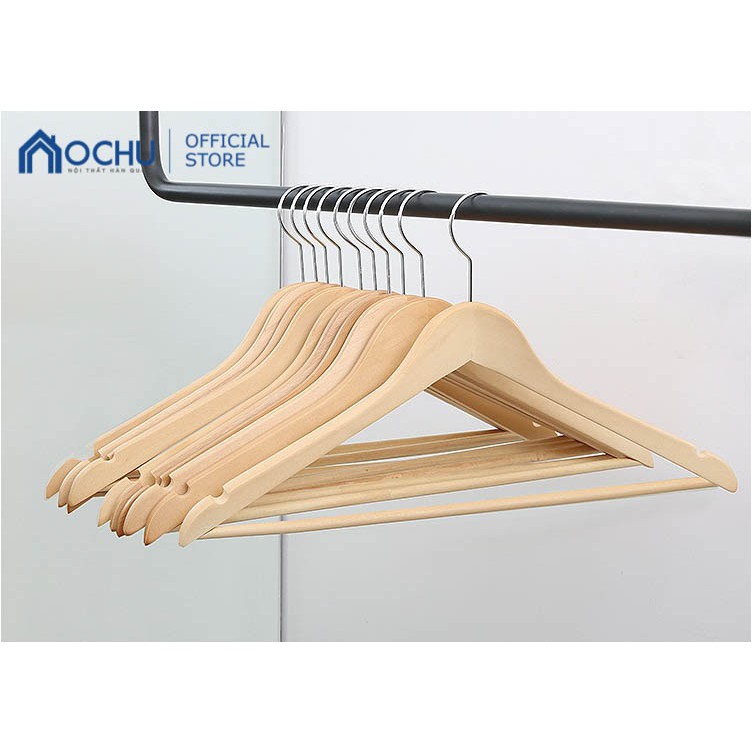 Combo 10 Móc Gỗ Treo Quần Áo OCHU | BigBuy360 - bigbuy360.vn