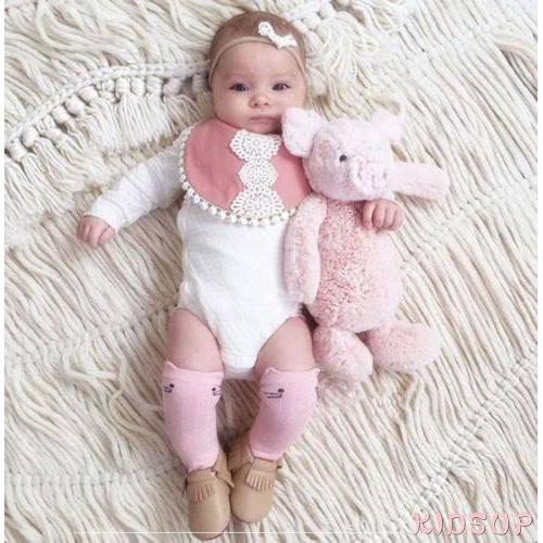 Vớ cotton dài giữ ấm xinh xắn dành cho bé gái