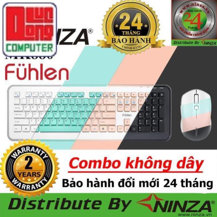 Combo phím chuột không dây Fuhlen MK880 + Tặng pin Alkaline, Ninza phân phối []