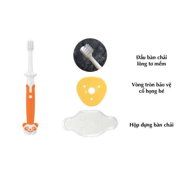 (Hàng Chính Hảng Cty Ánh Dương)Bàn chải Richell Nhật Bước 3 Cho Bé (12M) Trở Lên