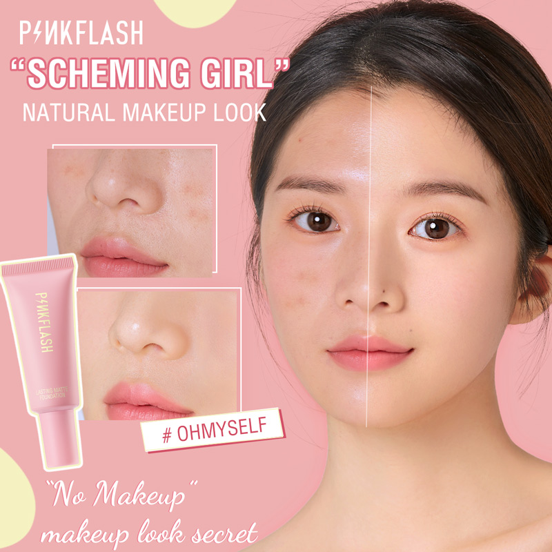 Phấn nền PINKFLASH Kem nền tự nhiên OhMySelf không trọng lượng lâu trôi cả ngày