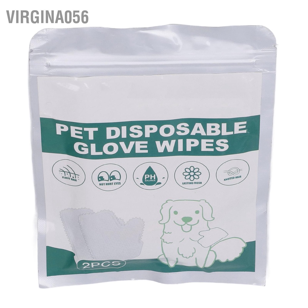Virgina056 Găng tay chải lông cho thú cưng Khăn lau Làm đẹp Miễn phí Mát-xa làm sạch tắm chó mèo