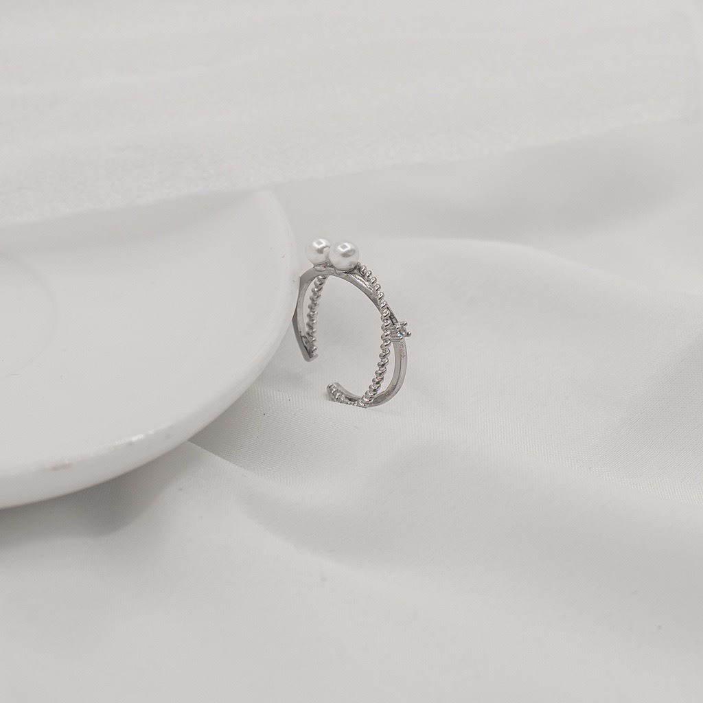 Nhẫn nữ Pearl s232 - nhẫn nữ bạc ta - kiểu dáng gắn trai - phụ kiện thời trang