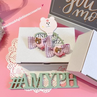 Set 2 cột tóc nơ đính charm thú dễ thương HANDMADE by 𝗟𝗶𝗻𝗵𝗹𝗮𝗻 𝗮𝗰𝗰𝗲𝘀𝘀𝗼𝗿𝗶𝘇𝗲🧡
