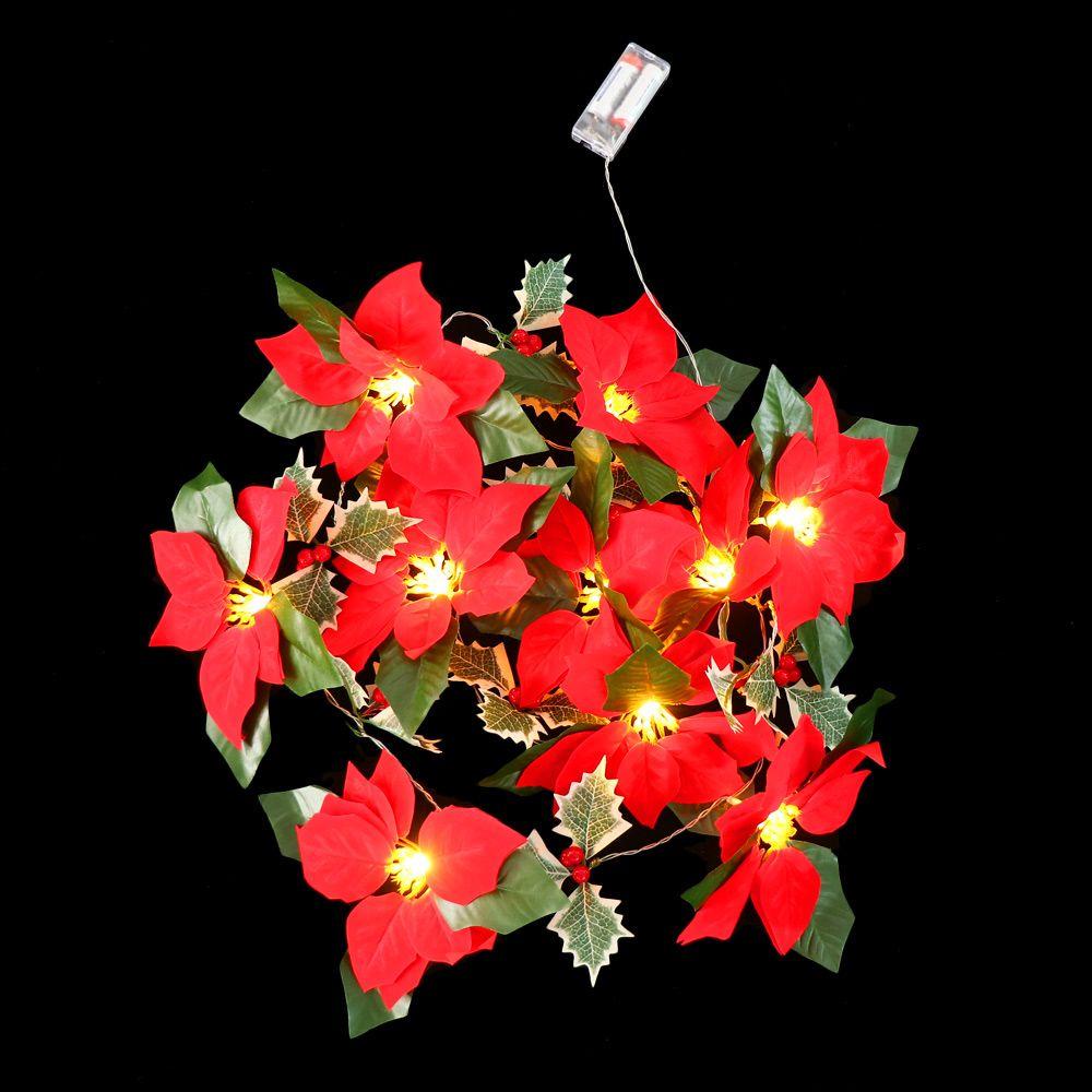 Dây Đèn Led 2m 10 Bóng Hình Hoa Trang Trí Giáng Sinh Năm Mới 2023