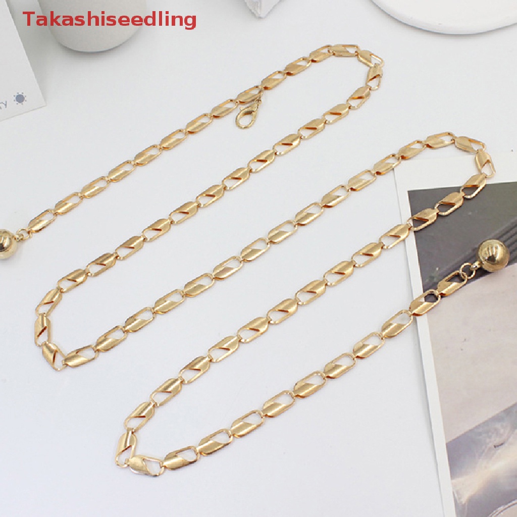 (Takashiseedling) Chuỗi Dây Xích Đeo Thắt Lưng Bằng Kim Loại Có Thể Điều Chỉnh Trang Trí Bikini Thời Trang Cho Nữ