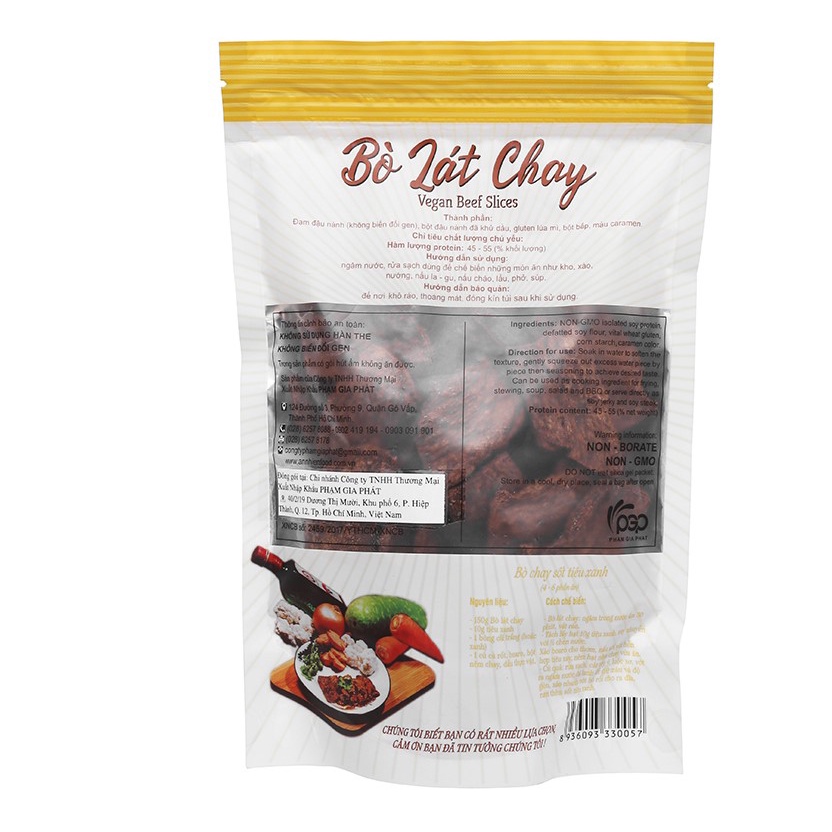 Bò Lát Chay An Nhiên 150G Không Biển Đổi Gen - Thực Phẩm Chay Chính Hãng An Nhiên