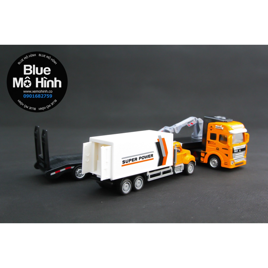 Xe mô hình xe cần cẩu container chở xe Super Power