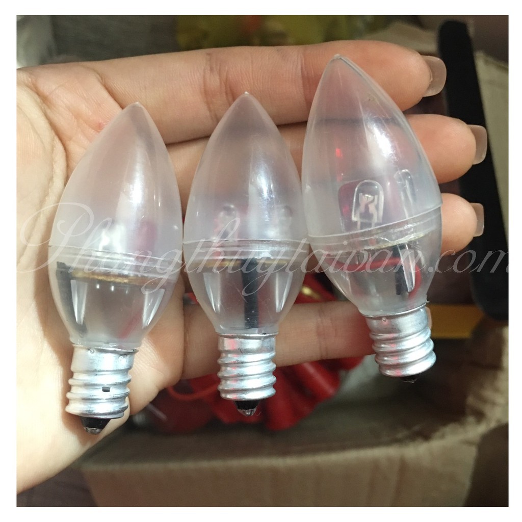 Bóng đèn trái ớt 3W 6thắp đèn lồng,bàn thờ