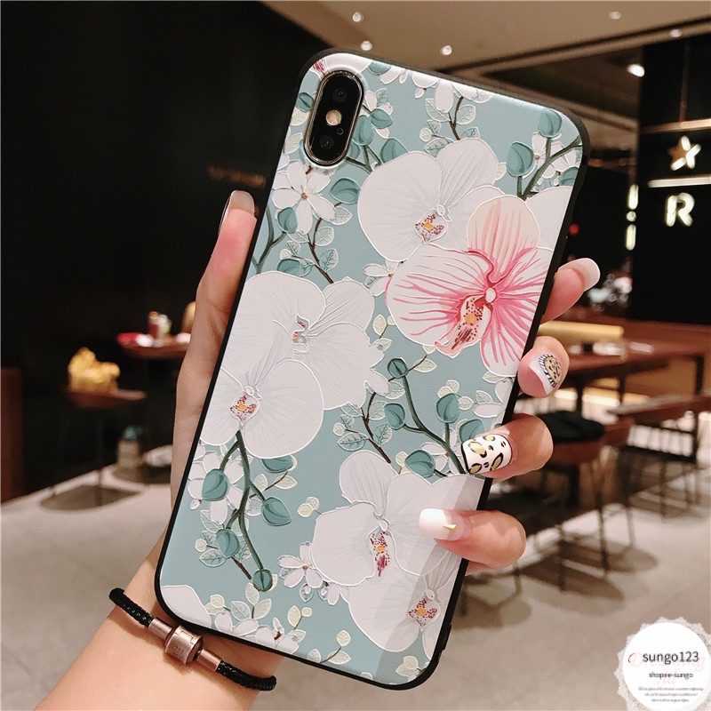 Ốp điện thoại TPU mềm hình hoa Lily và Kapok 3D cho SAMSUNG Galaxy M51 A21S A20S A71 A51 4G A31 A50S A30S A50 A30 A20 A10 A7 2018 A42 5G