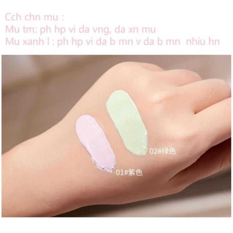 Phuongsg - Kem nền dạng lỏng không thấm nước Chống mồ hôi màu tím màu xanh lá | BigBuy360 - bigbuy360.vn
