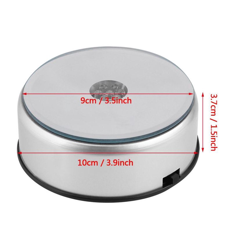 Đế trưng bày thiết kế xoay tròn tích hợp đèn led nhiều màu chiếu sáng độc đáo